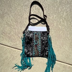 Dancing Cactus Designs Cowhide Crossbody Purse